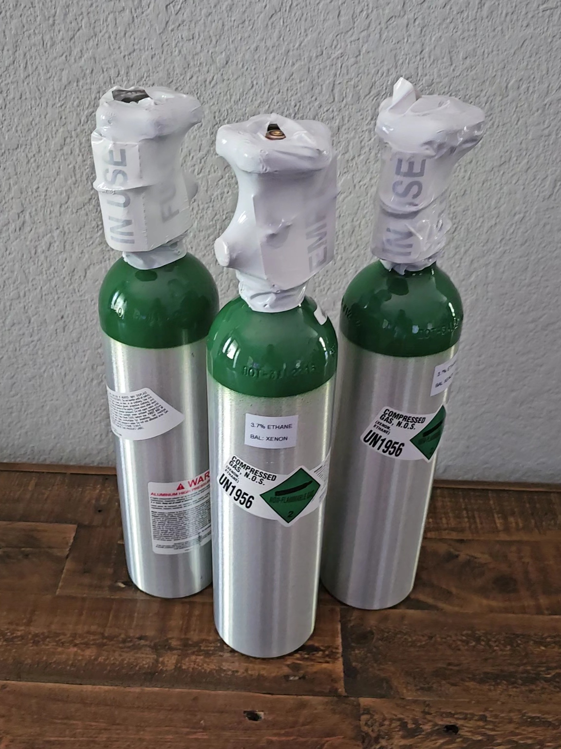 Triple Gas Bottle Setup - View 1